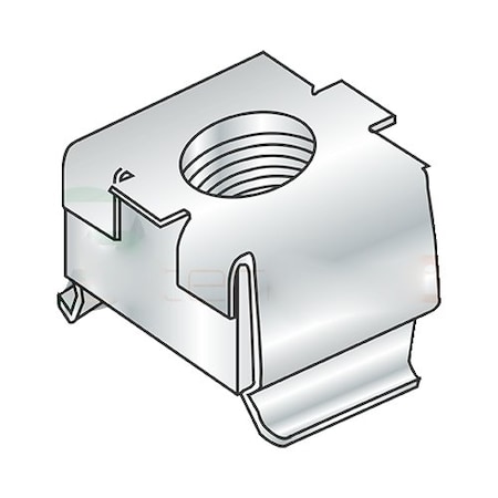 Newport Fasteners Cage Nut, #10-32, Steel, Zinc Plated Finish, 1000 PK 816464